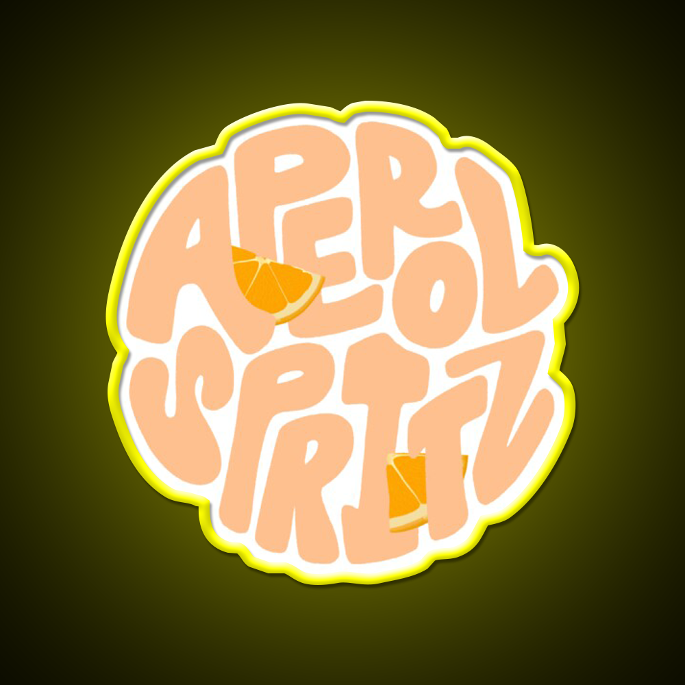 Aperol Spritz Orange Cocktail Bar Decor Led Neon Sign Rgb Color - LED neon sign view 7