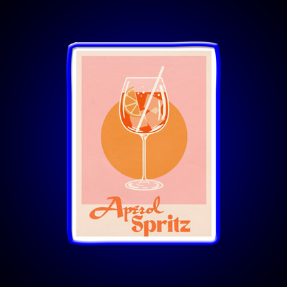 Aperol Spritz Print Cocktail Bar Decor Led Neon Sign Rgb Color - LED neon sign view 5
