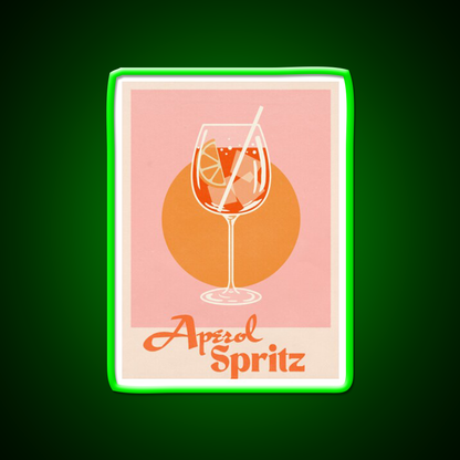 Aperol Spritz Print Cocktail Bar Decor Led Neon Sign Rgb Color - LED neon sign view 8