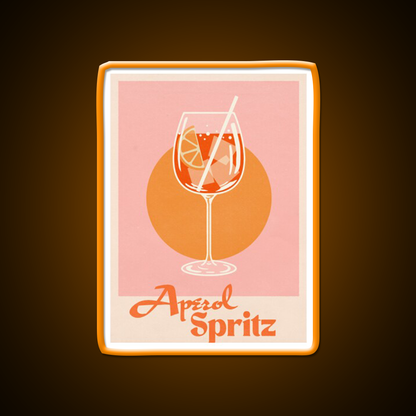 Aperol Spritz Print Cocktail Bar Decor Led Neon Sign Rgb Color - LED neon sign view 6