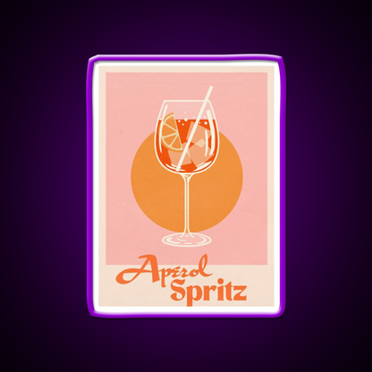 Aperol Spritz Print Cocktail Bar Decor Led Neon Sign Rgb Color - LED neon sign view 9
