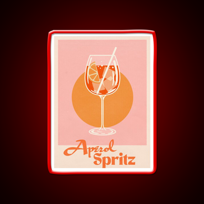 Aperol Spritz Print Cocktail Bar Decor Led Neon Sign Rgb Color - LED neon sign view 10