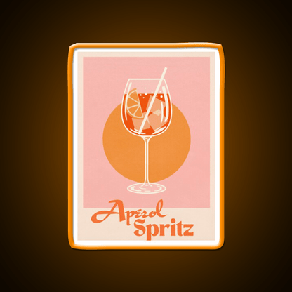 Aperol Spritz Print Cocktail Bar Decor Led Neon Sign Rgb Color - Shineneon