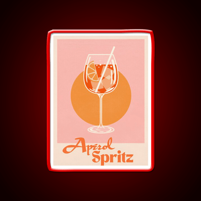 Aperol Spritz Print Cocktail Bar Decor Led Neon Sign Rgb Color - Shineneon