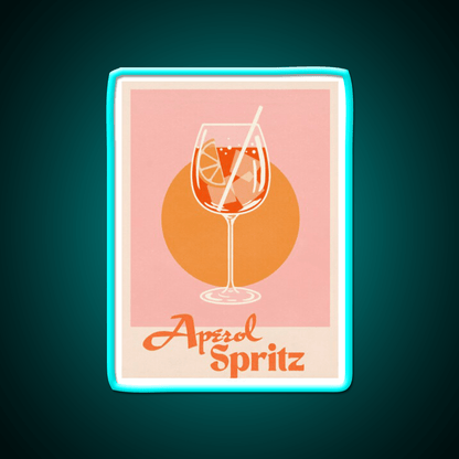 Aperol Spritz Print Cocktail Bar Decor Led Neon Sign Rgb Color - Shineneon