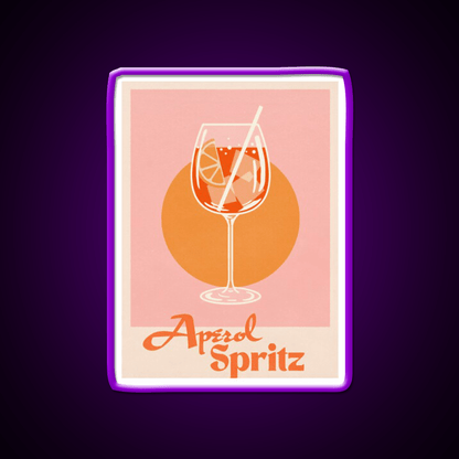 Aperol Spritz Print Cocktail Bar Decor Led Neon Sign Rgb Color - Shineneon