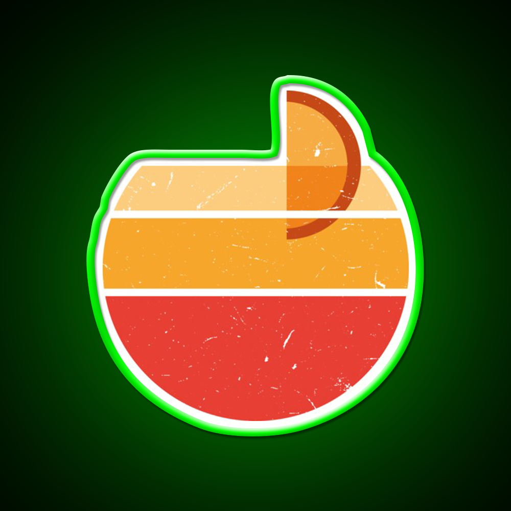 Aperol Spritz Retro Sun Distressed Cocktail Bar Decor Led Neon Sign Rgb Color - LED neon sign view 8