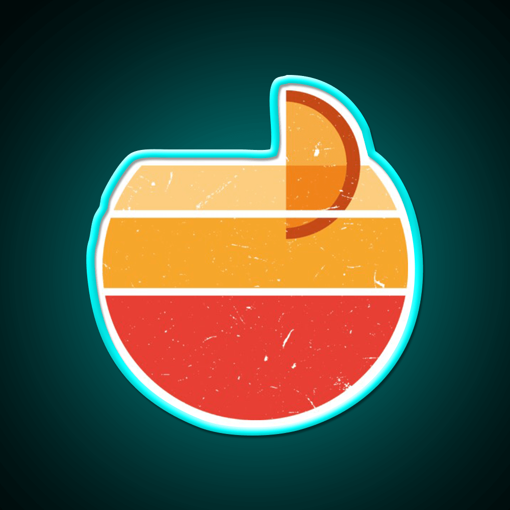 Aperol Spritz Retro Sun Distressed Cocktail Bar Decor Led Neon Sign Rgb Color - Shineneon