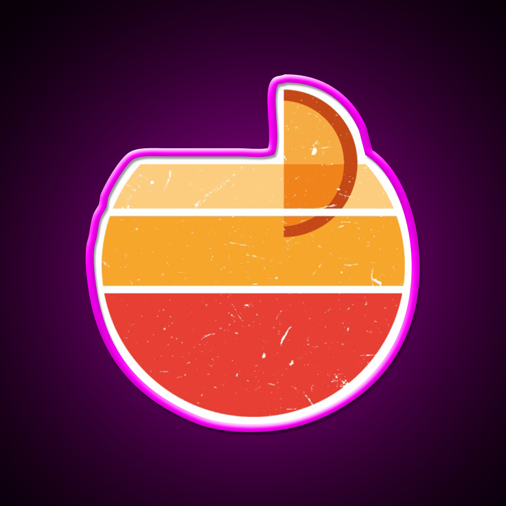 Aperol Spritz Retro Sun Distressed Cocktail Bar Decor Led Neon Sign Rgb Color - Shineneon