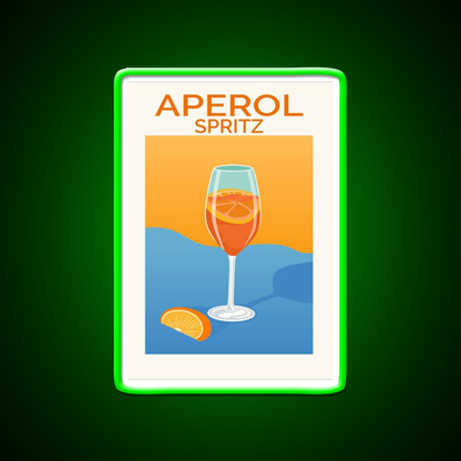 Aperol Spritz Wall Art Cocktail Bar Decor Led Neon Sign Rgb Color - LED neon sign view 8