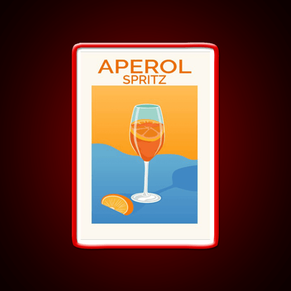 Aperol Spritz Wall Art Cocktail Bar Decor Led Neon Sign Rgb Color - Shineneon