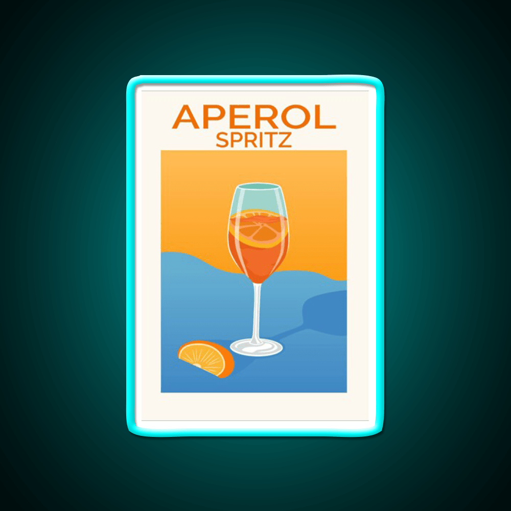Aperol Spritz Wall Art Cocktail Bar Decor Led Neon Sign Rgb Color - Shineneon