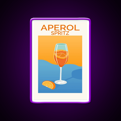 Aperol Spritz Wall Art Cocktail Bar Decor Led Neon Sign Rgb Color - Shineneon