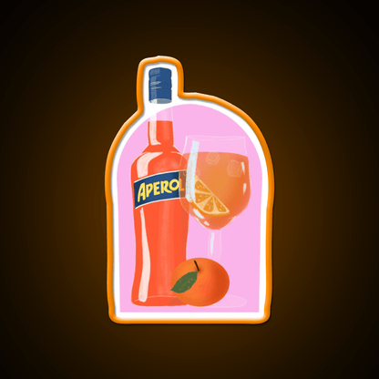 Aperol Spritz Wall Cocktail Bar Decor Led Neon Sign Rgb Color - Shineneon