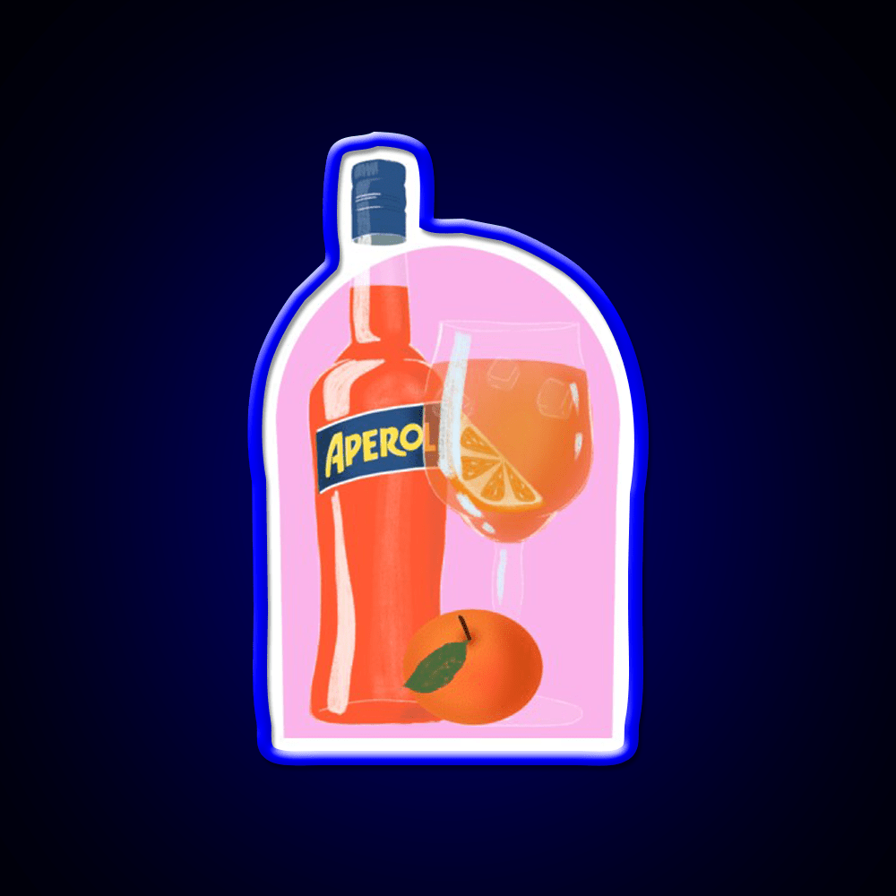 Aperol Spritz Wall Cocktail Bar Decor Led Neon Sign Rgb Color - Shineneon