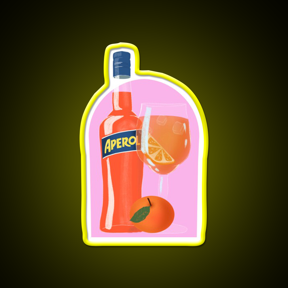 Aperol Spritz Wall Cocktail Bar Decor Led Neon Sign Rgb Color - LED neon sign view 7