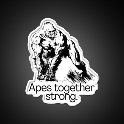 Apes Together Strong Gym Fitness Led Neon Sign Rgb Color