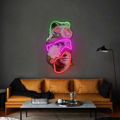 Apollo Flower Head Neon Artwork For Sale For Sale - LED neon sign view 9