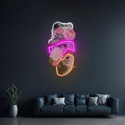 Apollo Flower Head Neon Artwork For Sale For Sale - LED neon sign view 8