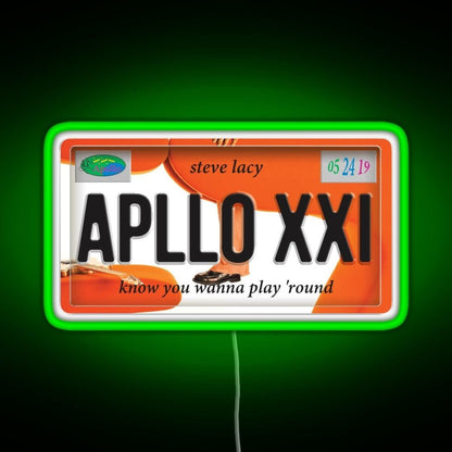 Apollo Xxi Steve Lacy License Plate Rgb Neon Sign - Shineneon