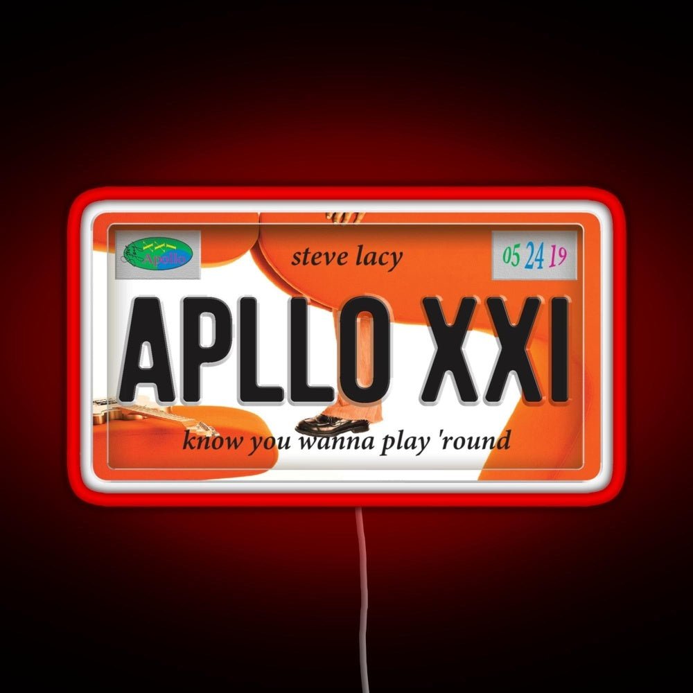 Apollo Xxi Steve Lacy License Plate Rgb Neon Sign - Shineneon