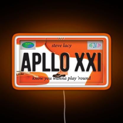 Apollo Xxi Steve Lacy License Plate Rgb Neon Sign - Shineneon