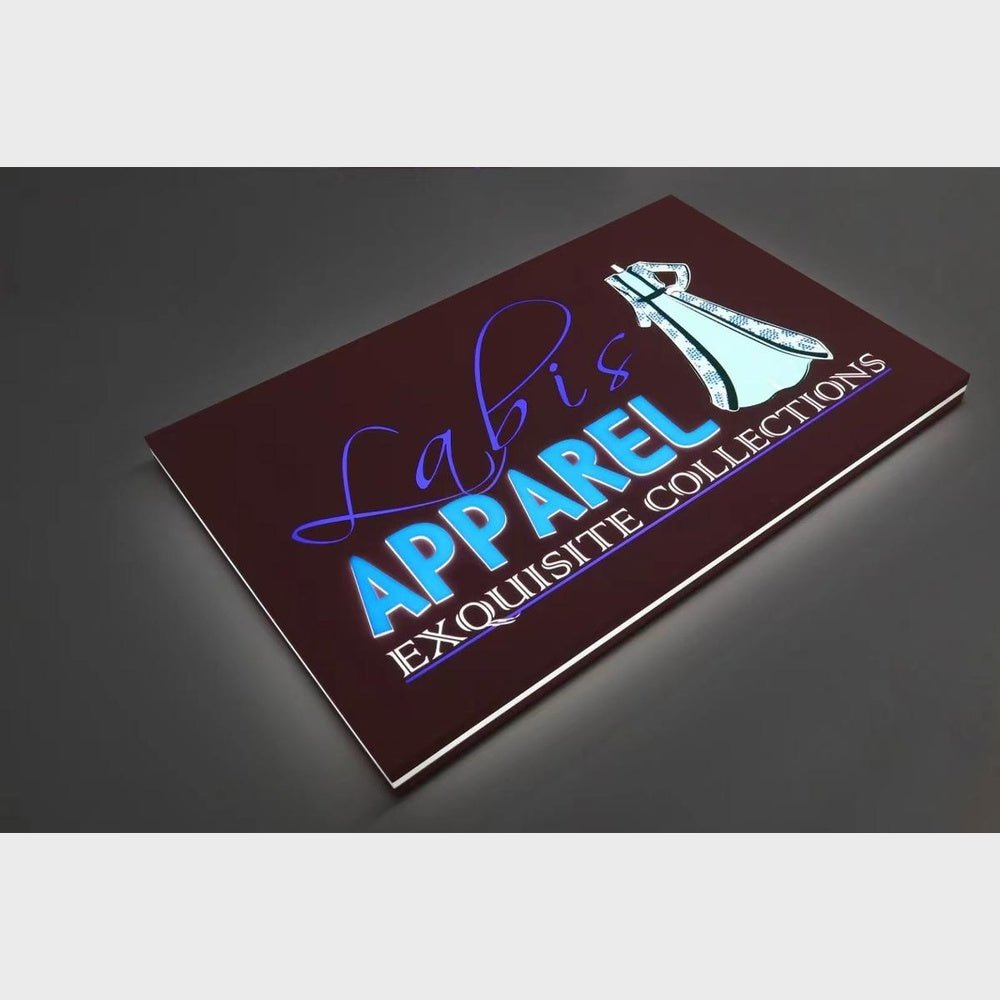 Apparel With Panel 3D Backlit Channel Letters Led Light Sign - Shineneon