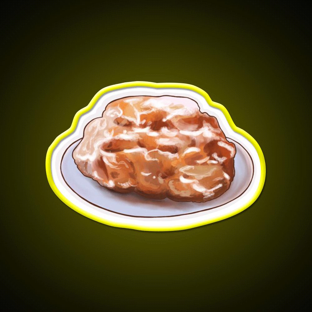 Apple Fritter Snack Food Led Neon Sign Rgb Color - Custom LED neon sign front view