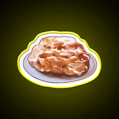 Apple Fritter Snack Food Led Neon Sign Rgb Color - Custom LED neon sign front view