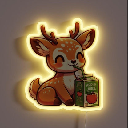 Apple Juice Deer Rgb Led Neon Sign - Shineneon
