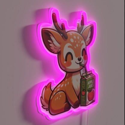 Apple Juice Deer Rgb Led Neon Sign - Shineneon