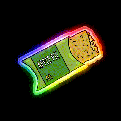 Apple Pie Guy Fast Food Led Neon Sign For Burger Place Rgb Color - LED neon sign close-up detail