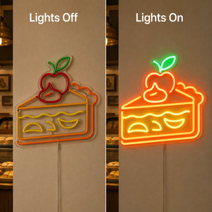 Apple Pie Slice LED Neon Sign main product image