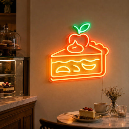 Apple Pie Slice LED Neon Sign - Shineneon