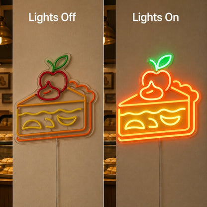 Apple Pie Slice LED Neon Sign - Shineneon