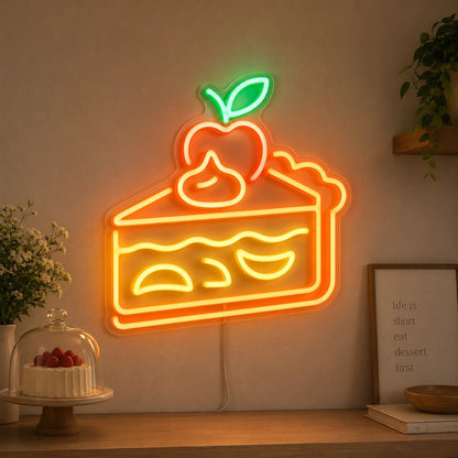 Apple Pie Slice LED Neon Sign - Shineneon