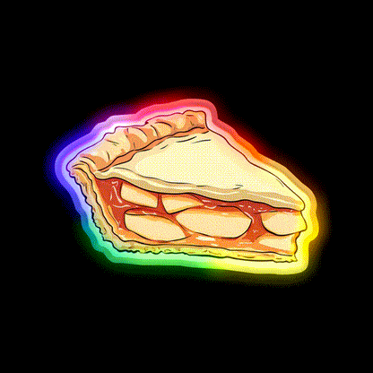 Apple Pie Snack Food Led Neon Sign Rgb Color - LED neon sign close-up detail