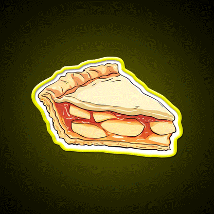 Apple Pie Snack Food Led Neon Sign Rgb Color - Custom LED neon sign front view