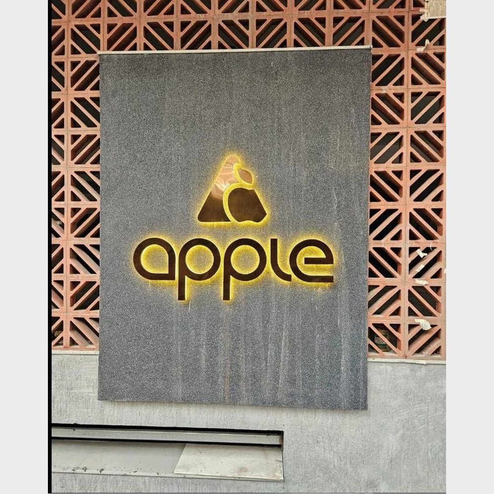 Apple With Logo 3D Backlit Channel Letters Led Light Sign - Shineneon