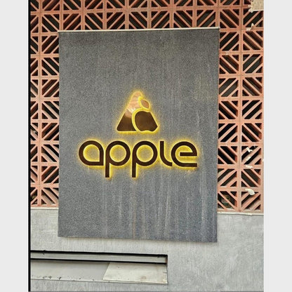 Apple With Logo 3D Backlit Channel Letters Led Light Sign - Shineneon