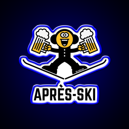 Apres Ski Beer Caricature 3C Beer Bar Decor Led Neon Sign Rgb Color - LED neon sign view 5