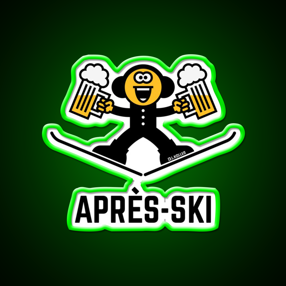 Apres Ski Beer Caricature 3C Beer Bar Decor Led Neon Sign Rgb Color - LED neon sign view 8
