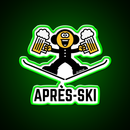 Apres Ski Beer Caricature 3C Beer Bar Decor Led Neon Sign Rgb Color - LED neon sign view 8
