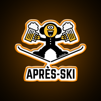 Apres Ski Beer Caricature 3C Beer Bar Decor Led Neon Sign Rgb Color - LED neon sign view 6