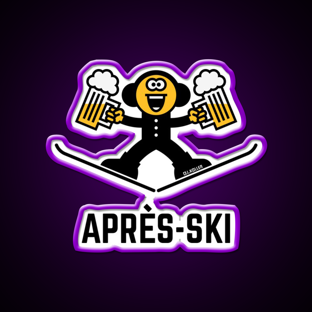 Apres Ski Beer Caricature 3C Beer Bar Decor Led Neon Sign Rgb Color - LED neon sign view 9