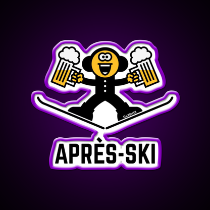 Apres Ski Beer Caricature 3C Beer Bar Decor Led Neon Sign Rgb Color - LED neon sign view 9