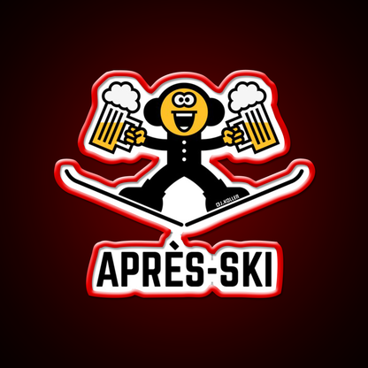 Apres Ski Beer Caricature 3C Beer Bar Decor Led Neon Sign Rgb Color - LED neon sign view 10