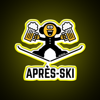 Apres Ski Beer Caricature 3C Beer Bar Decor Led Neon Sign Rgb Color - LED neon sign view 7