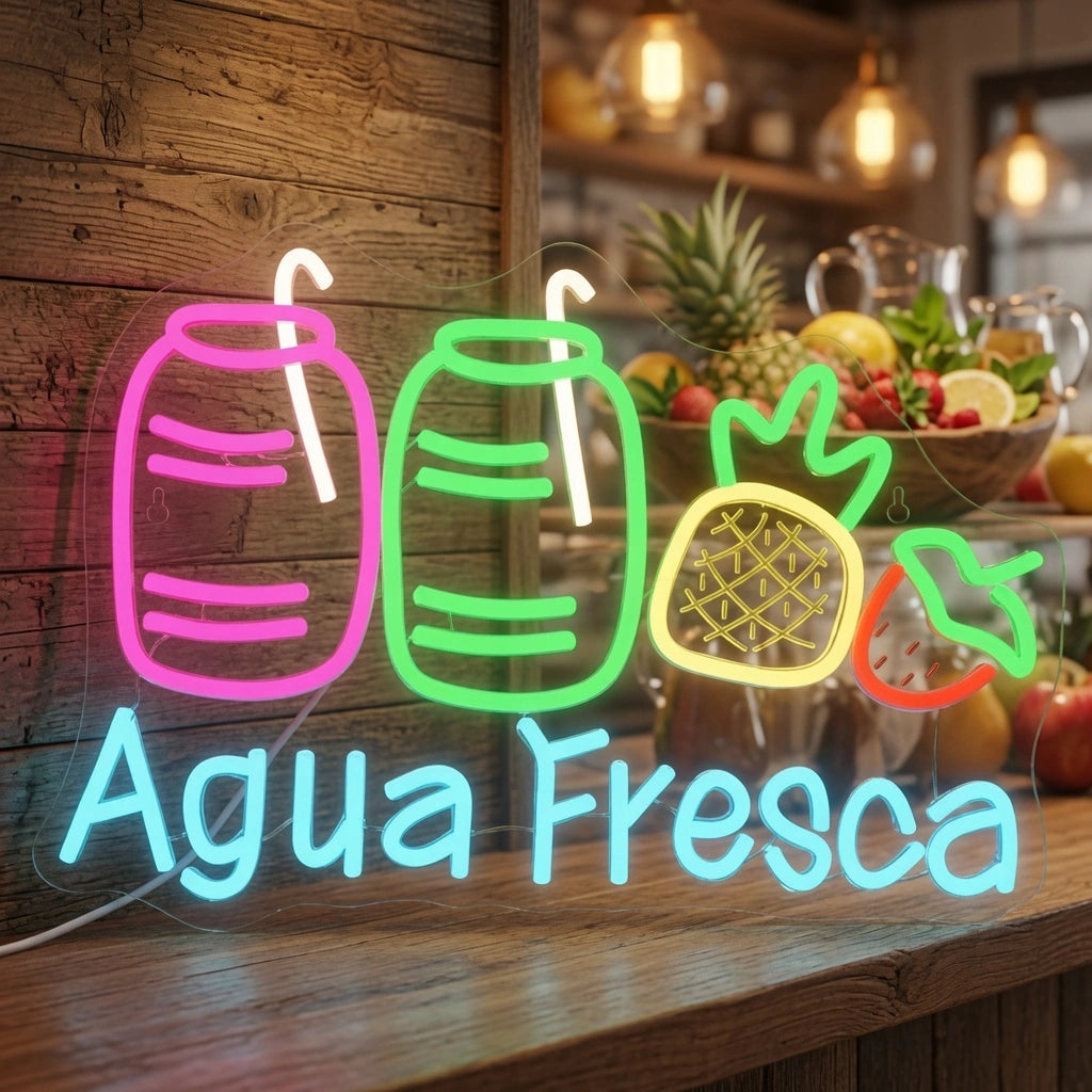 Aqua Fresca Wall Decor LED Neon Sign - 02 High-Converting Product Image