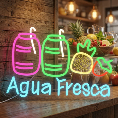 Aqua Fresca Wall Decor LED Neon Sign - 02 High-Converting Product Image